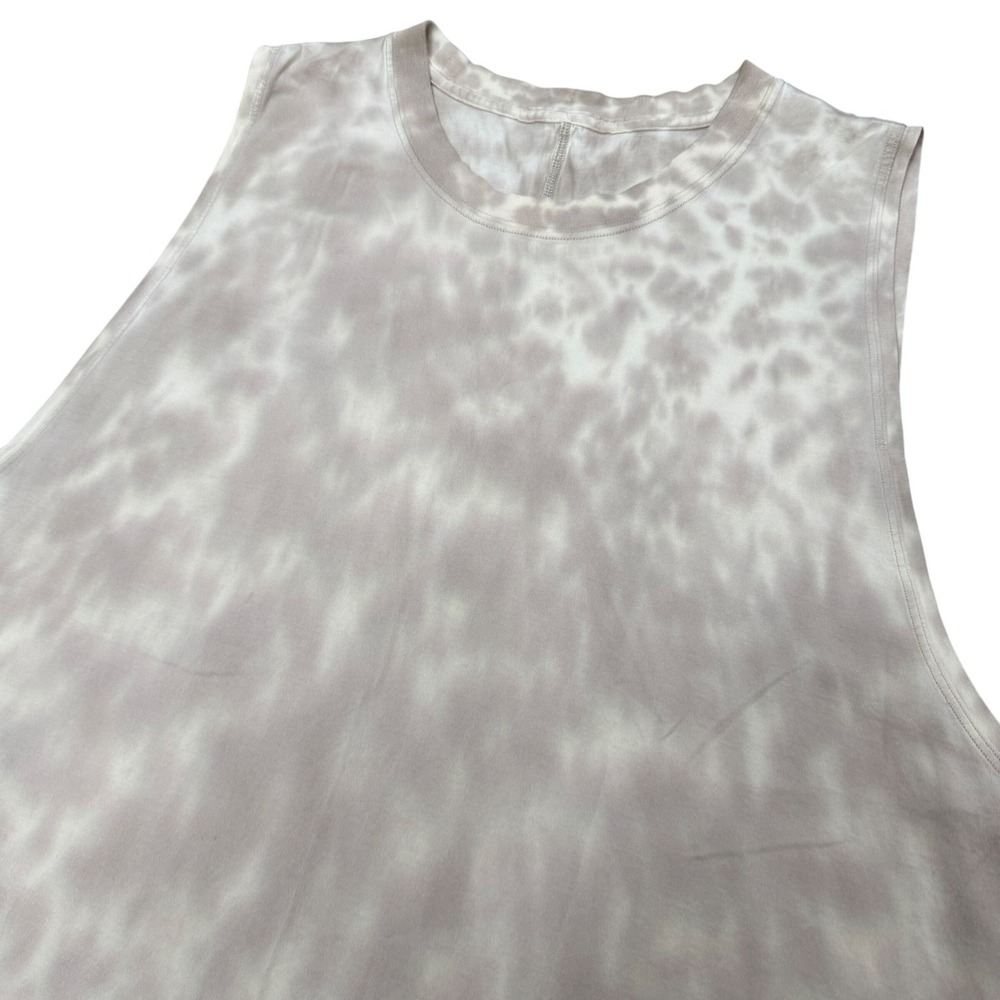 Lululemon All Yours Tank Top Women 12 Beige Cloud Tie Dye Relaxed Sleeveless